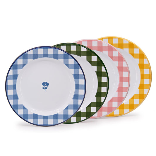 Max Humphrey x CCH Gingham Dinner Plates, Set of 4