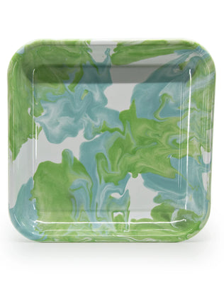 MM09S2 - Modern Monet Square Trays - Set of 2 - Golden Rabbit Enamelware