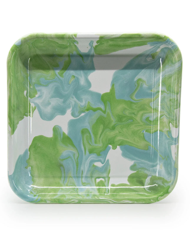 MM09S2 - Modern Monet Square Trays - Set of 2 - Golden Rabbit Enamelware