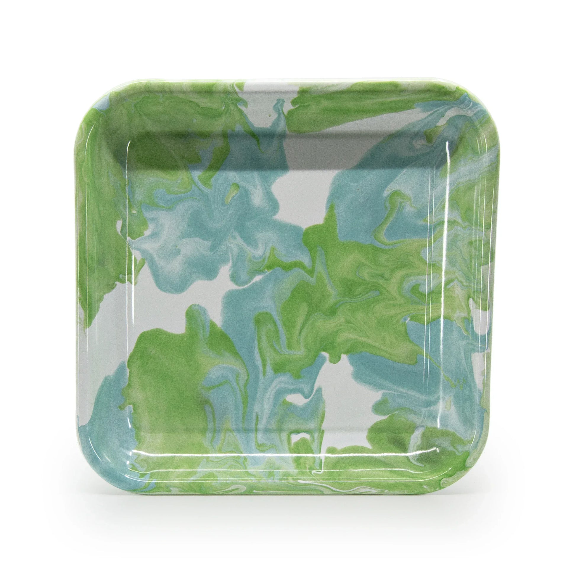 MM09S2 - Modern Monet Square Trays - Set of 2 - Golden Rabbit Enamelware