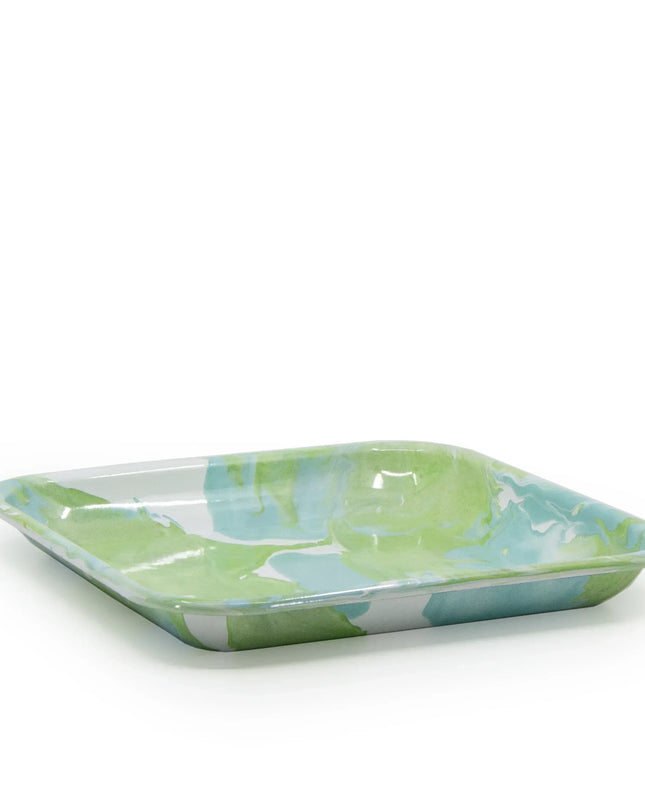 MM09S2 - Modern Monet Square Trays - Set of 2 - Golden Rabbit Enamelware