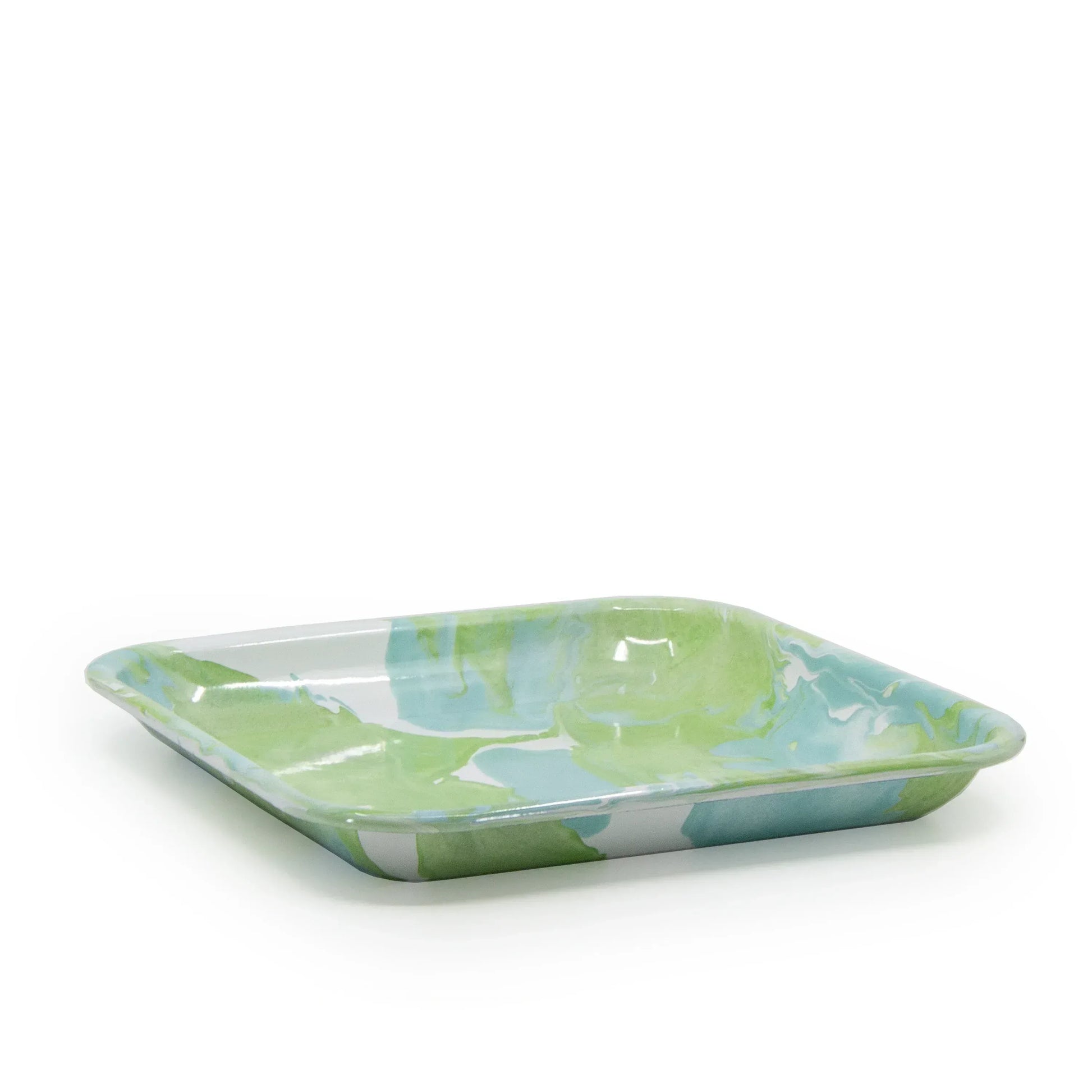 MM09S2 - Modern Monet Square Trays - Set of 2 - Golden Rabbit Enamelware