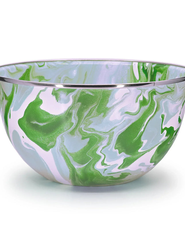 MM89 - Modern Monet Large Salad Bowl - Golden Rabbit Enamelware