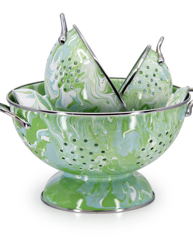 MMCOLS - Modern Monet Set Of Colanders - Golden Rabbit Enamelware