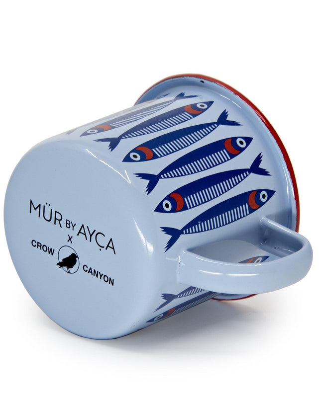 Mur by Ayca x CCH Anchovies 16 oz Large Mug, Red Rim