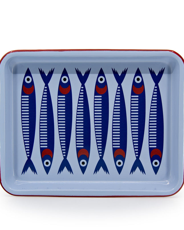 Mur by Ayca x CCH Anchovies Small Rectangle Tray, Red Rim