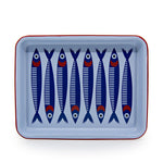 Mur by Ayca x CCH Anchovies Small Rectangle Tray, Red Rim