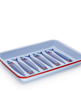 Mur by Ayca x CCH Anchovies Small Rectangle Tray, Red Rim