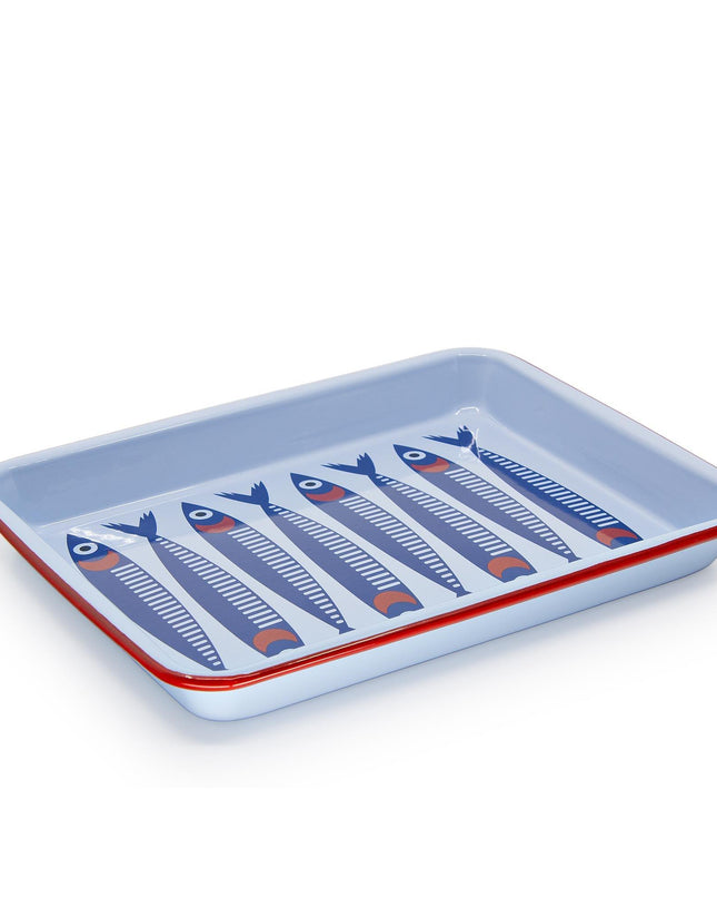 Mur by Ayca x CCH Anchovies Small Rectangle Tray, Red Rim