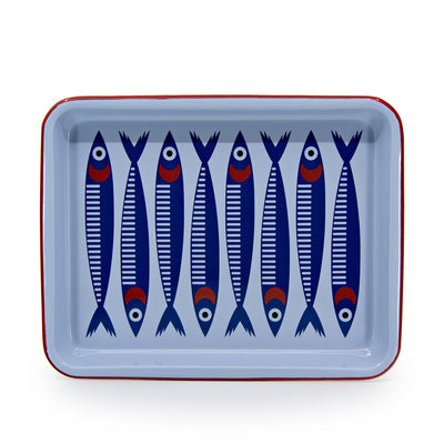 Mur by Ayca x CCH Anchovies Small Rectangle Tray, Red Rim