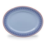 Mur by Ayca x CCH Anchovies Small 14 inch Oval Tray, Red Rim