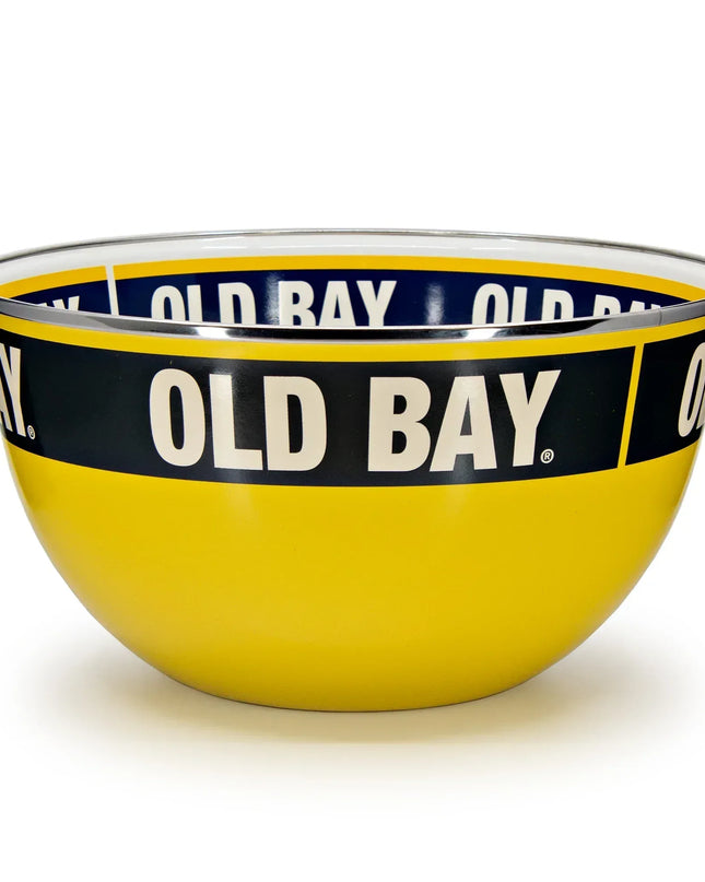 OB89 - Old Bay Large Salad Bowl - Golden Rabbit Enamelware