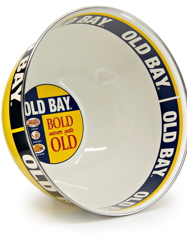 OB89 - Old Bay Large Salad Bowl - Golden Rabbit Enamelware