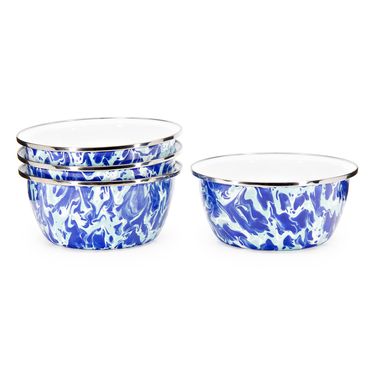 OC61S4 - Ocean Swirl Salad Bowls - Set of 4  2