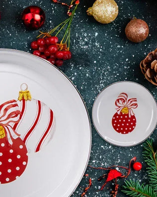 OM01 - Ornament Large Tray - Golden Rabbit Enamelware