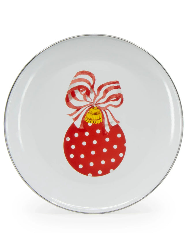 OM36S2 - Ornament Chargers - Set of 2 - Golden Rabbit Enamelware