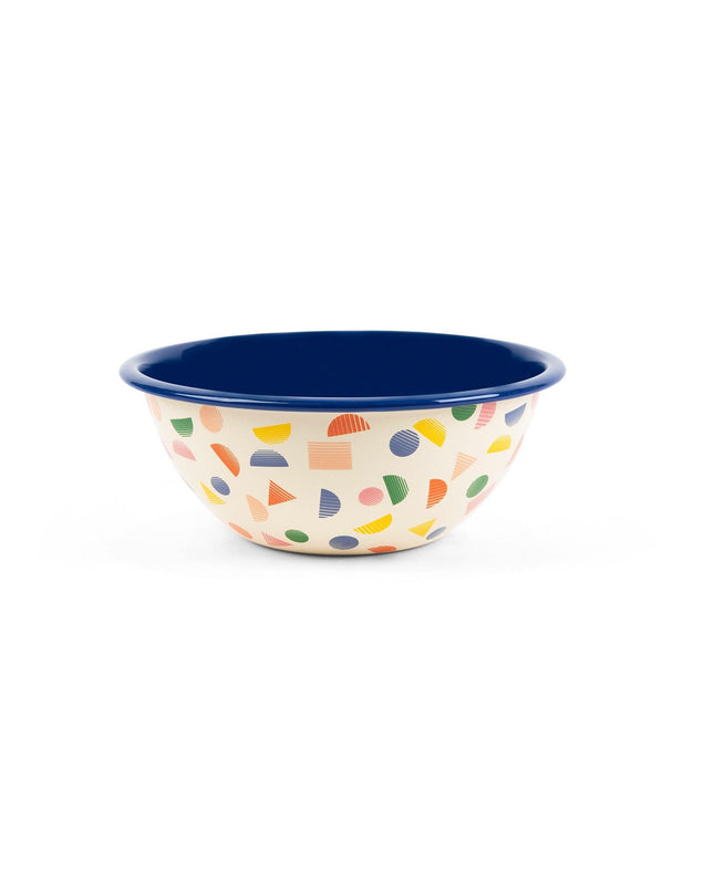 Poketo x CCH Chips Small Serving Bowl, Blue Rim