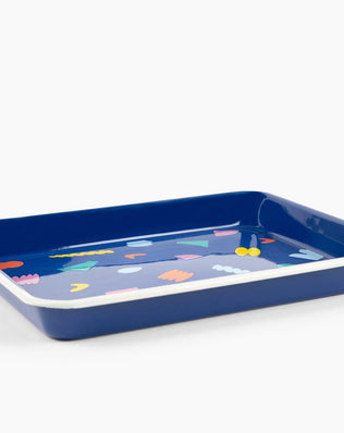 Poketo x CCH Elements Small Rectangular Tray, Beige Rim