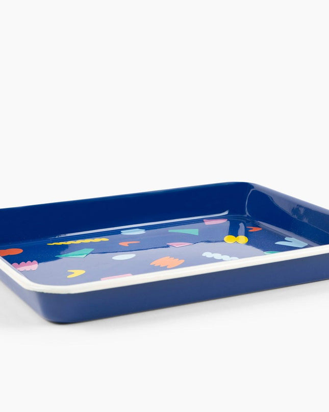 Poketo x CCH Elements Small Rectangular Tray, Beige Rim