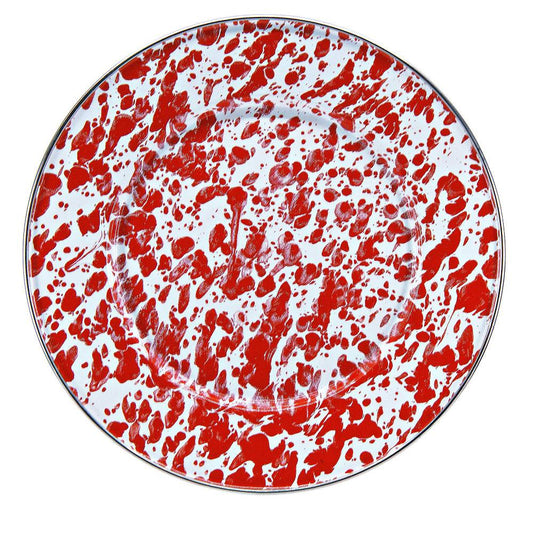 RD11S4 - Red Swirl Sandwich Plates - Set of 4  3