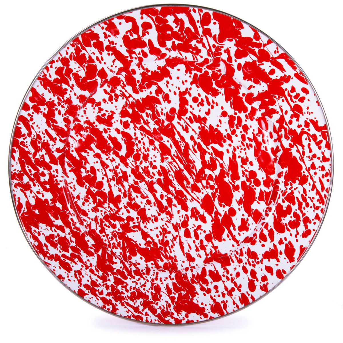 RD26S2 - Red Swirl Chargers - Set of 2  3