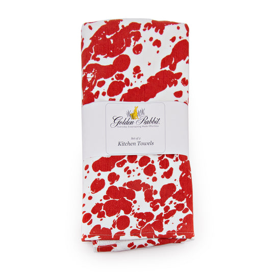 RD52 - Red Swirl Kitchen Towel - Set of 2  2