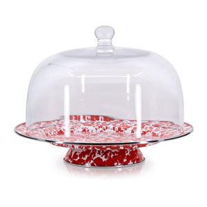 RD76 - Red Swirl Cake Plate  3