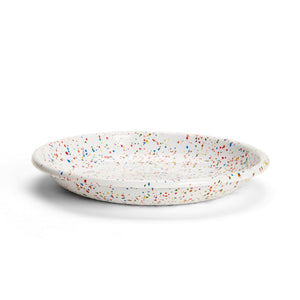 ecomposer-color-white rainbow, RF321WHT-4 - Rainbow Falls Coupe Dinner Plates, Set of 4, White Rainbow