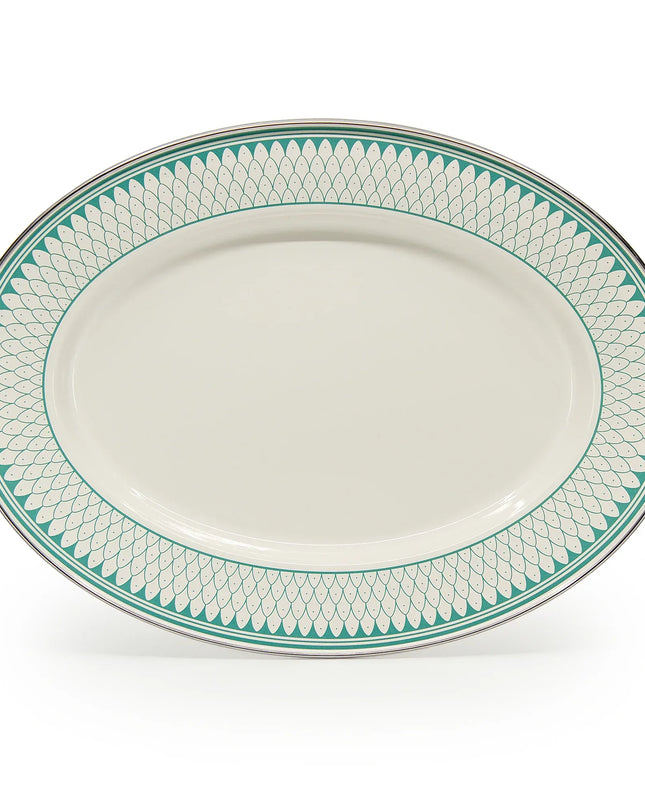 {{ variant.sku }} - Aegean Sevilla Oval Platter - Golden Rabbit Enamelware