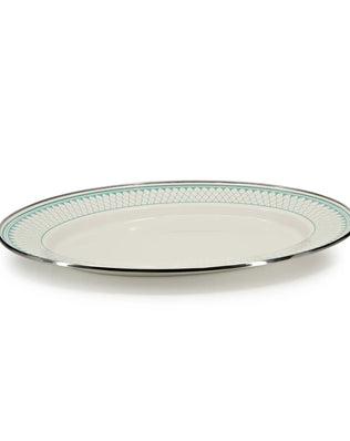 {{ variant.sku }} - Aegean Sevilla Oval Platter - Golden Rabbit Enamelware