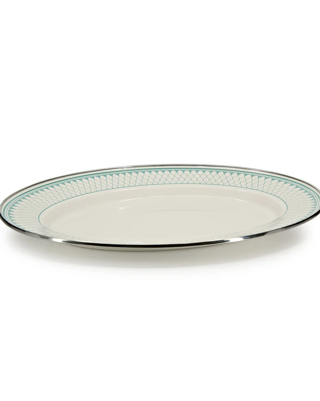 {{ variant.sku }} - Aegean Sevilla Oval Platter - Golden Rabbit Enamelware