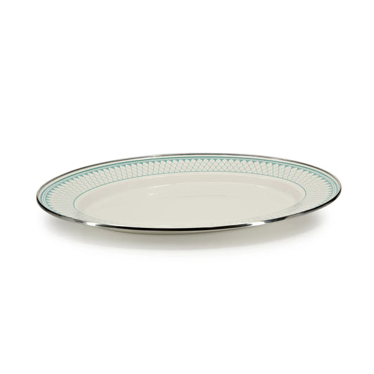 {{ variant.sku }} - Aegean Sevilla Oval Platter - Golden Rabbit Enamelware