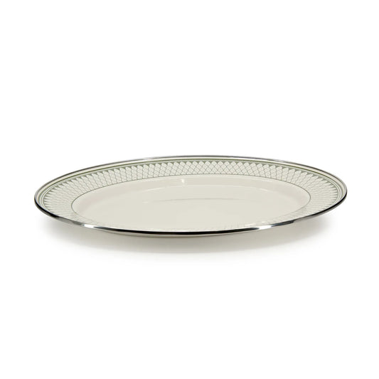 {{ variant.sku }} - Olive Sevilla Oval Platter - Golden Rabbit Enamelware