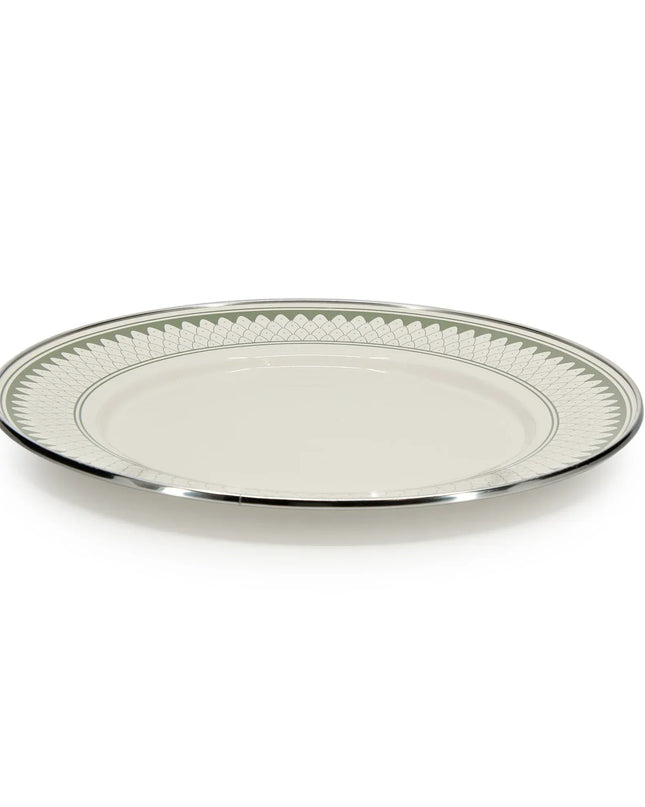 {{ variant.sku }} - Olive Sevilla Dinner Plates - Set of 4 - Golden Rabbit Enamelware