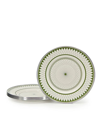 {{ variant.sku }} - Olive Sevilla Sandwich Plates - Set of 4 - Golden Rabbit Enamelware