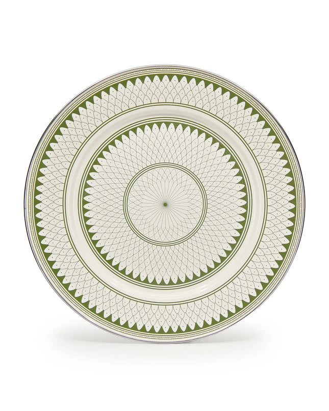 {{ variant.sku }} - Olive Sevilla Chargers - Set of 2 - Golden Rabbit Enamelware