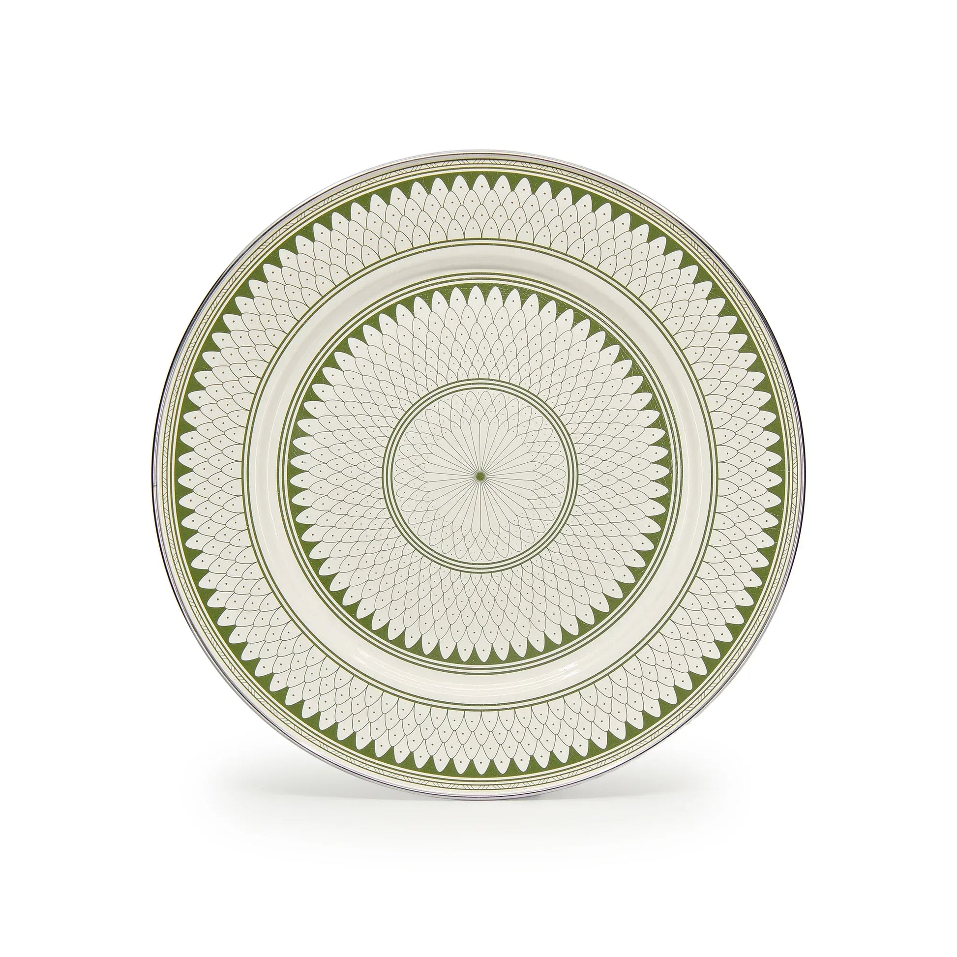 {{ variant.sku }} - Olive Sevilla Chargers - Set of 2 - Golden Rabbit Enamelware