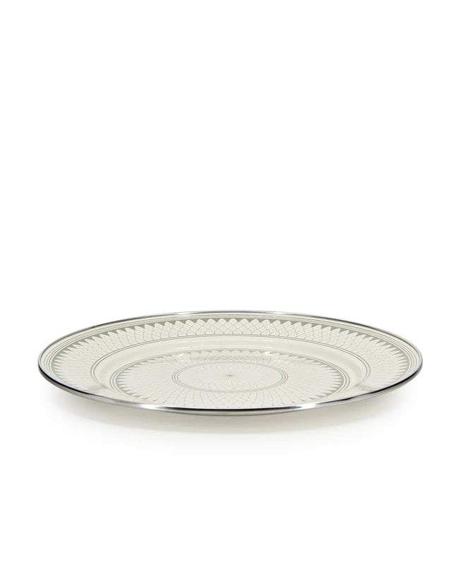 {{ variant.sku }} - Olive Sevilla Chargers - Set of 2 - Golden Rabbit Enamelware