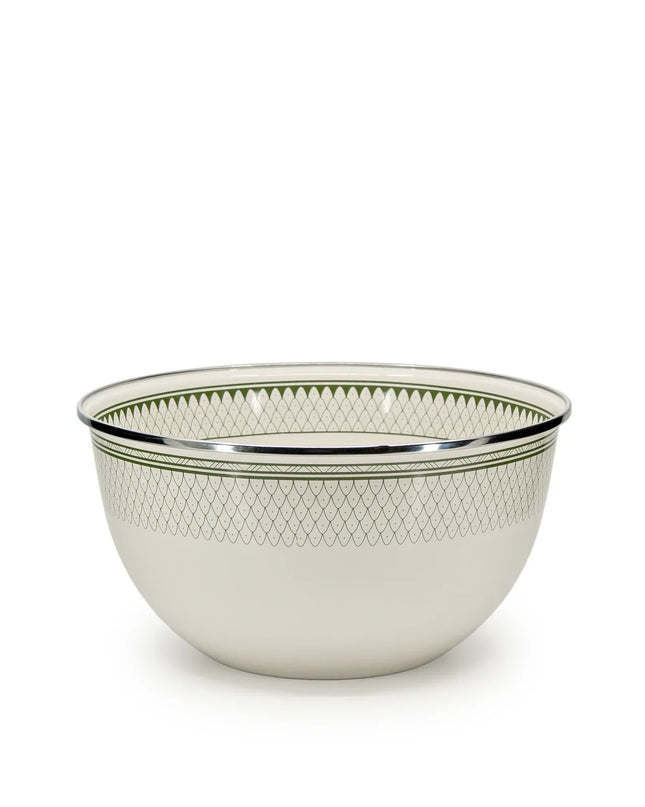 {{ variant.sku }} - Olive Sevilla Large Salad Bowl - Golden Rabbit Enamelware