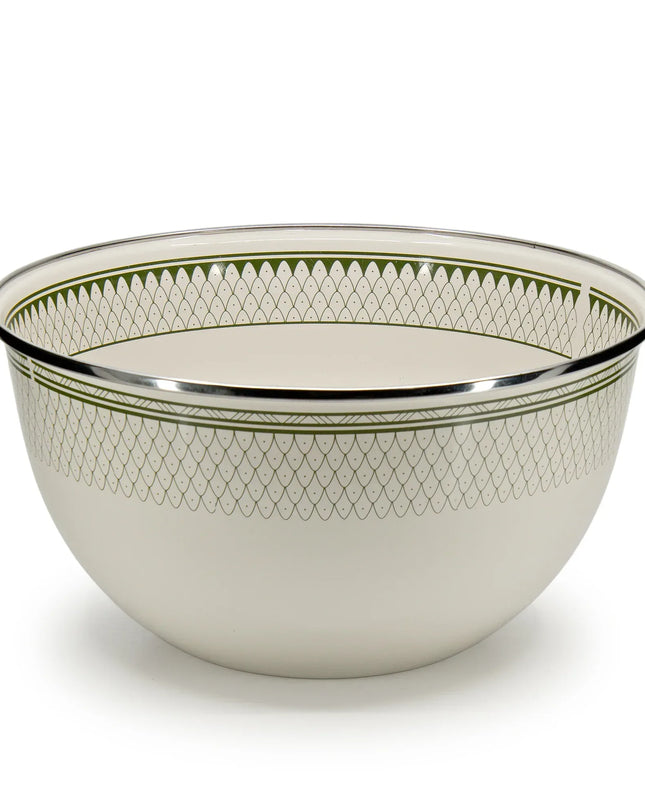 {{ variant.sku }} - Olive Sevilla Large Salad Bowl - Golden Rabbit Enamelware