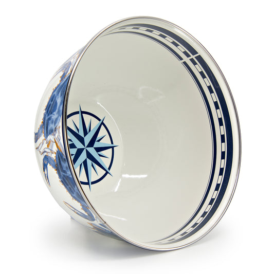 SE89 - Blue Crab Large Salad Bowl