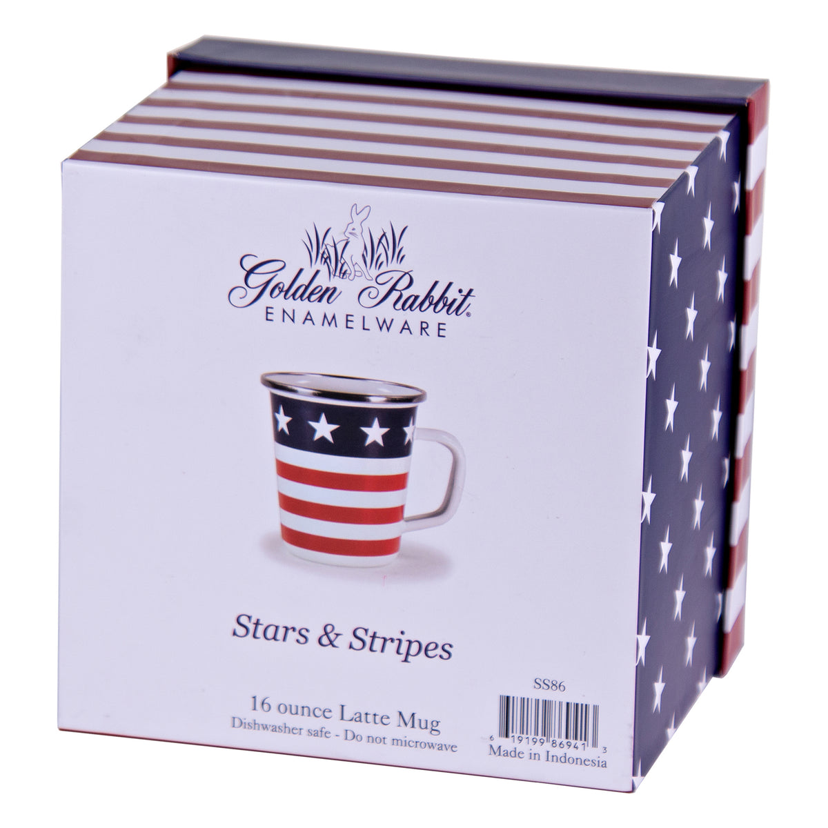 SS86 - Stars and Stripes 16 oz Latte Mug Gift Box  4