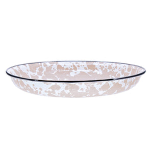 TP04S4 - Taupe Swirl Pasta Plates - Set of 4  4
