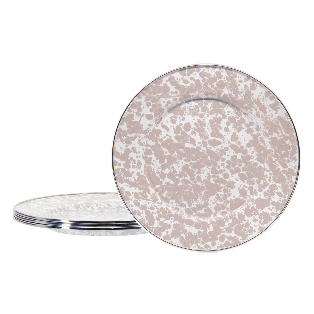 TP07S4 - Taupe Swirl Dinner Plates - Set of 4  2