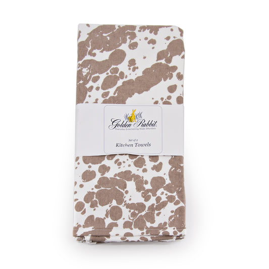 TP52 - Taupe Swirl Kiychen Towel - Set of 2  2