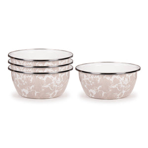 TP61S4 - Taupe Swirl Salad Bowls - Set of 4  3