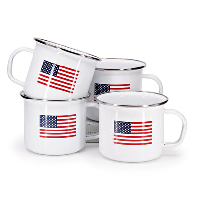 US28S4 - Set of 4 US Flag Grande Mugs - 619199884089