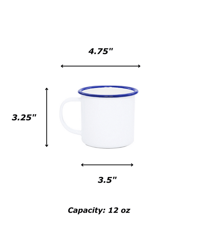 Vintage 12 oz Mugs, Set of 4