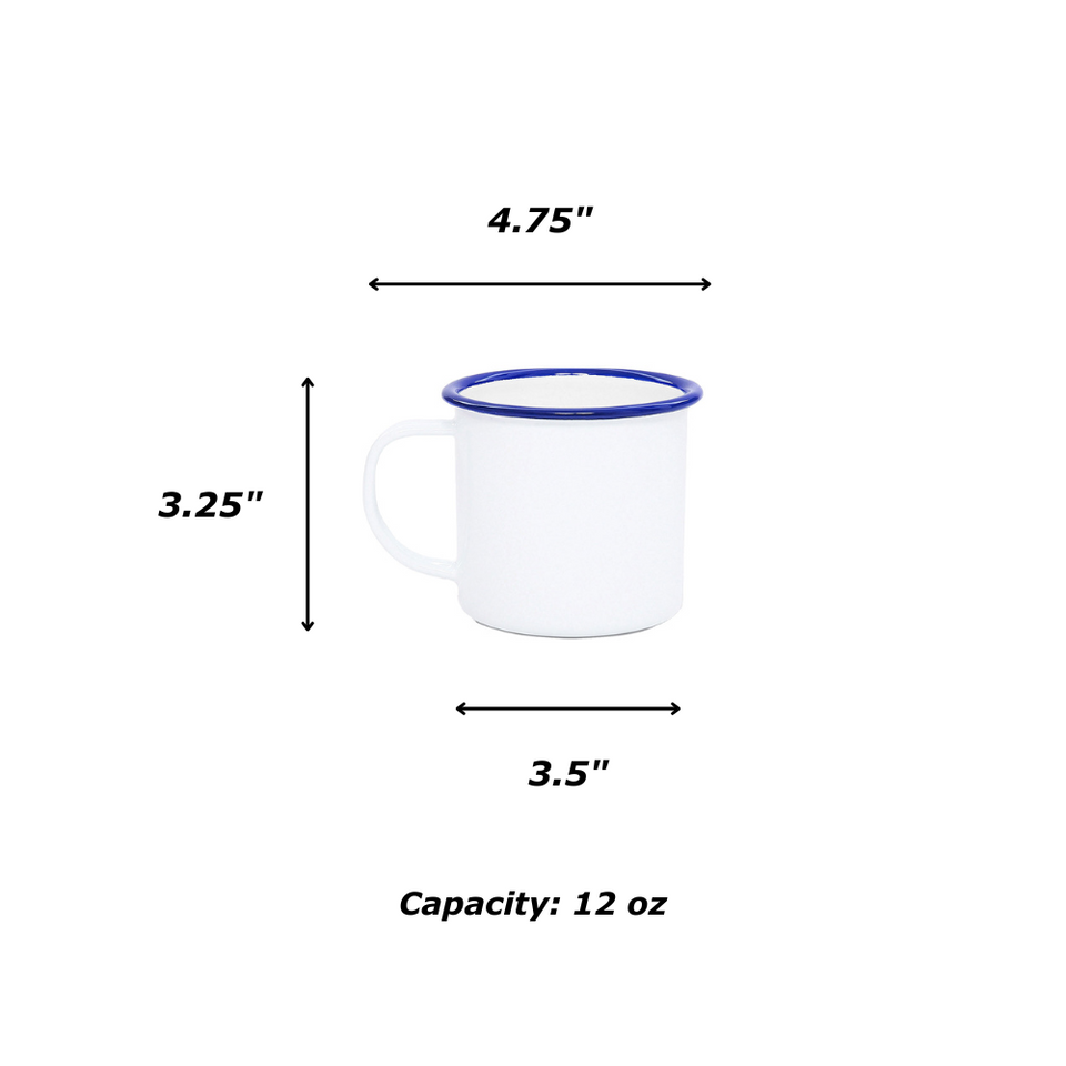 Vintage 12 oz Mugs, Set of 4