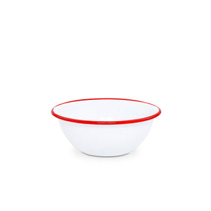 ecomposer-color-red rim, V17RED-4 - Vintage 20 oz Cereal Bowls, Set of 4, Red Rim